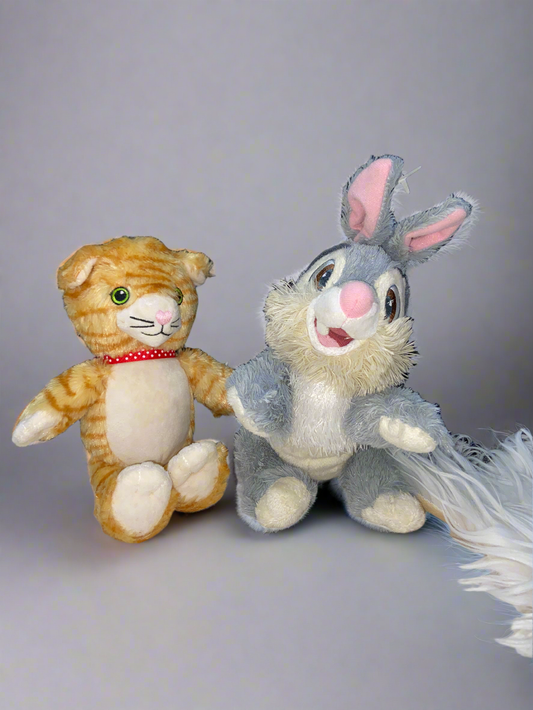 Pack of 2 | Cat & Bunny plush