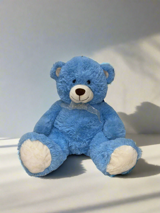 Cute Blue Fluffy Teddy Bear