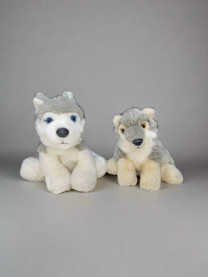 Pack of 2 | Siberian Tiger & Husky Plush